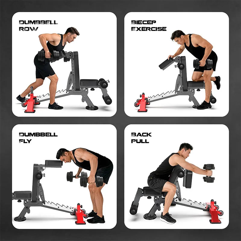 Pooboo Commercial Adjustable Weight Bench For Home Gym