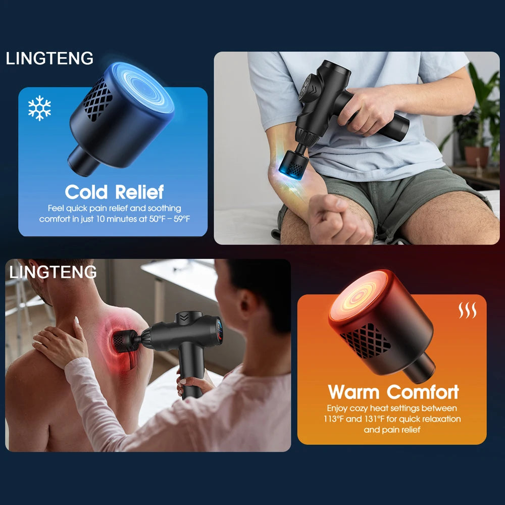 LINGTENG Massage Gun With Hot And Cold Functions