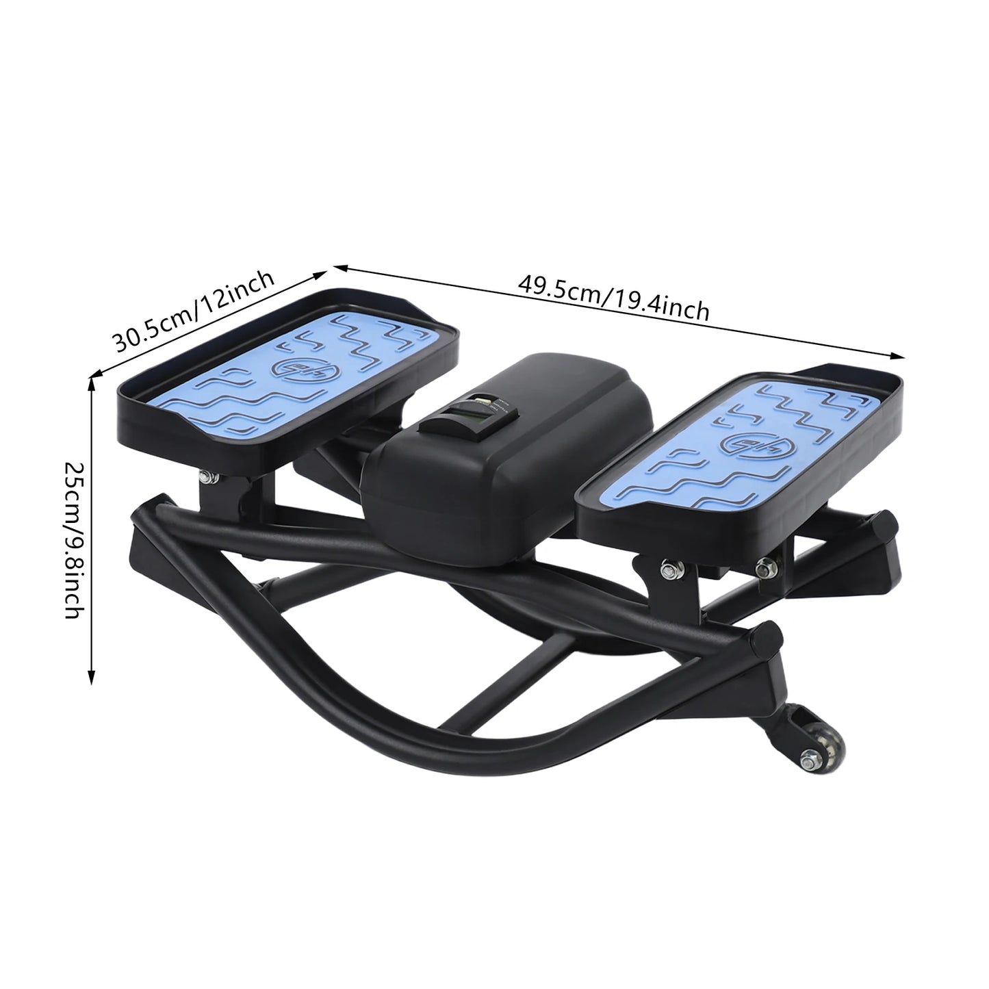 Portable Black Lateral Rocking Stepper For Home Gym