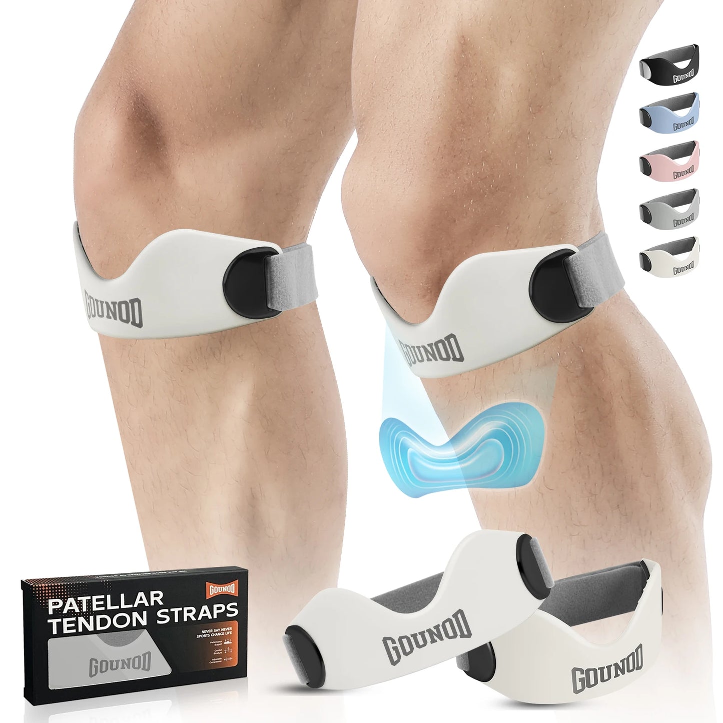 GOUNOD Silicone Patellar Tendon Support Strap For Knee Pain