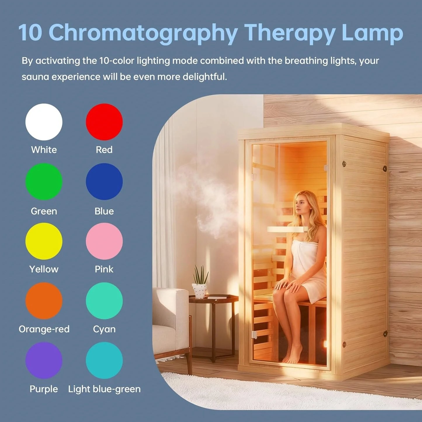 Nordivale Infrared Sauna Room Hemlock Wood With Glass Door