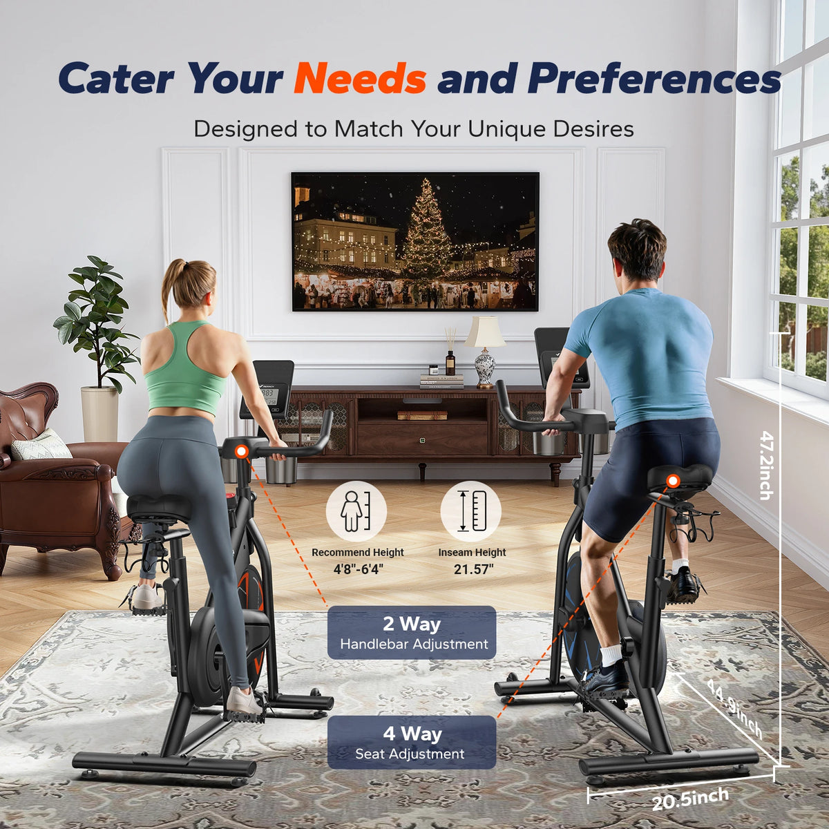 Merach Magnetic Exercise Bike With Seat And App