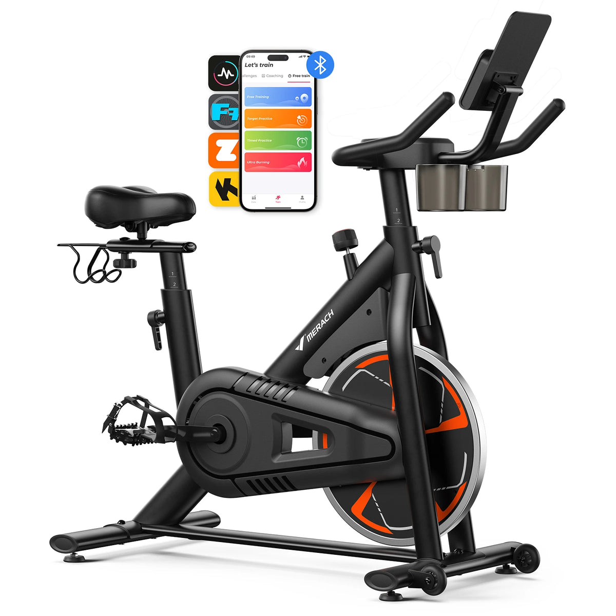 Merach Magnetic Exercise Bike With Seat And App
