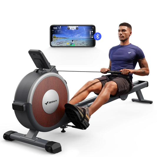 Merach Magnetic Rowing Machine With Dual Slide Rail