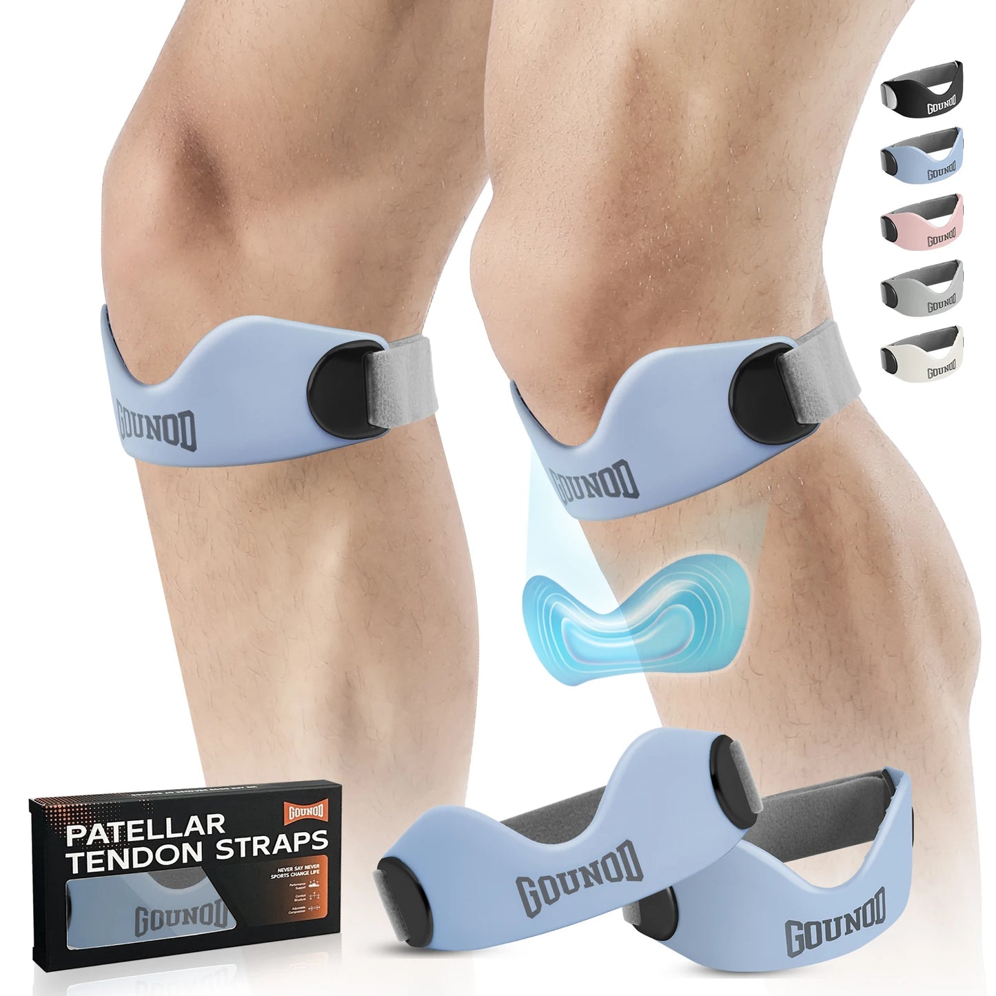 GOUNOD Silicone Patellar Tendon Support Strap For Knee Pain