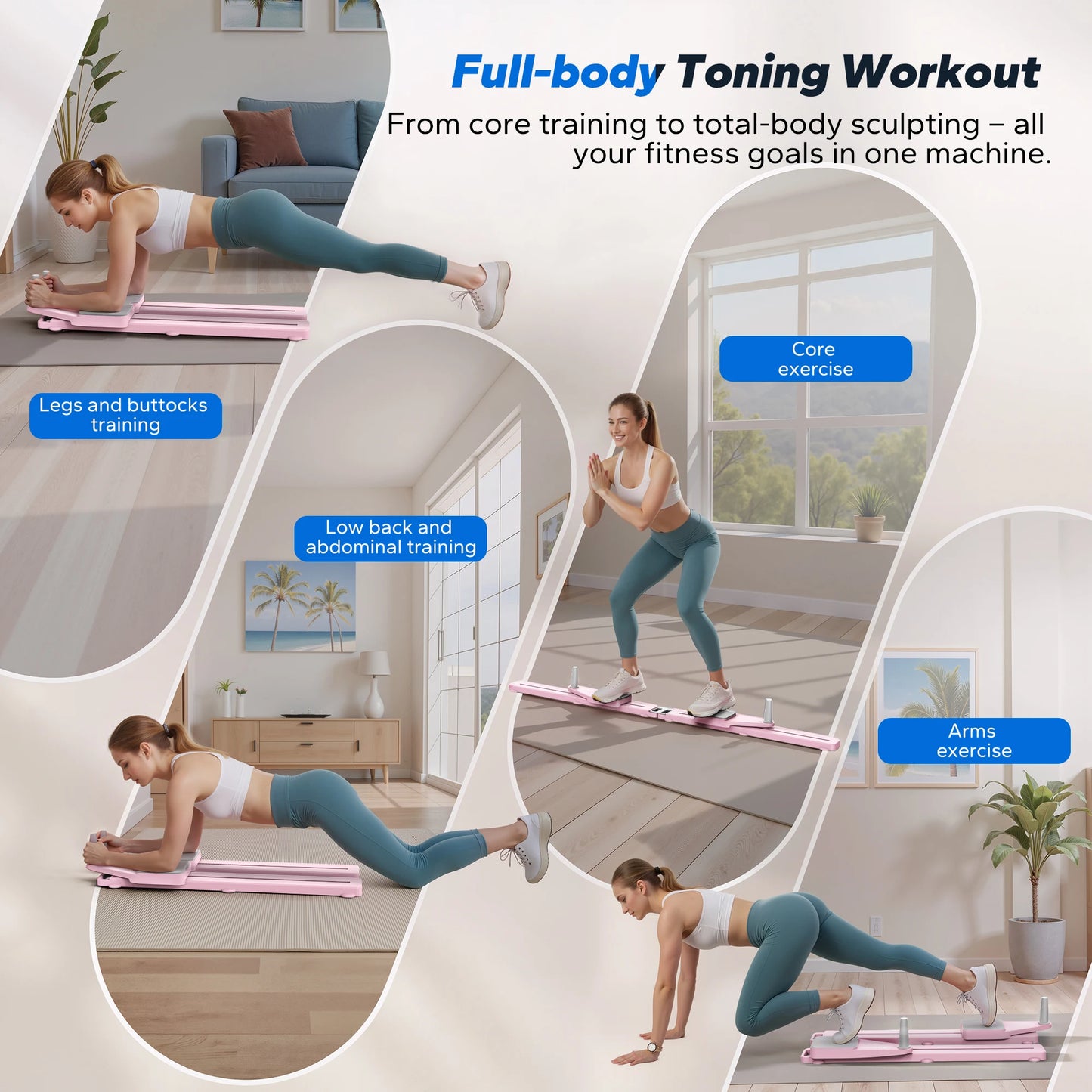 MERACH Pilates Board Abdominal Trainer With Anti Slip