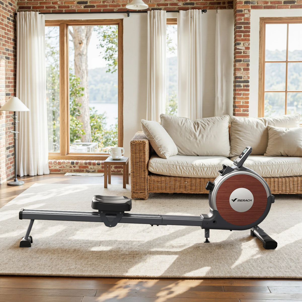 Merach Magnetic Rowing Machine With Dual Slide Rail