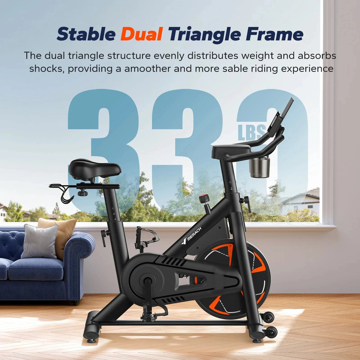 Merach Magnetic Exercise Bike With Seat And App