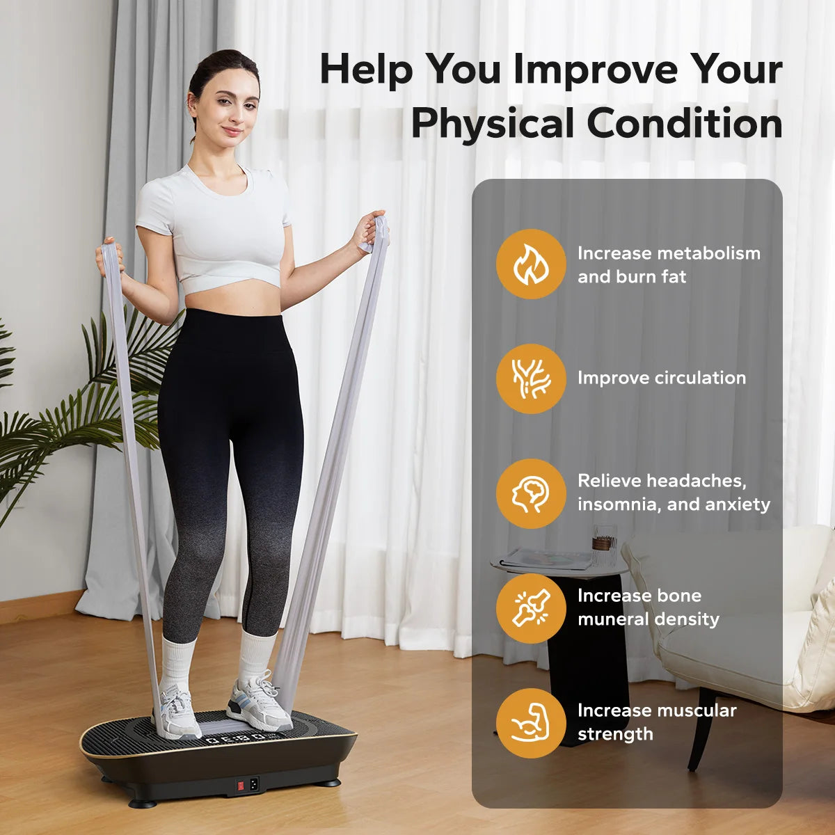 Merach Digital Vibration Plate Exercise Machine