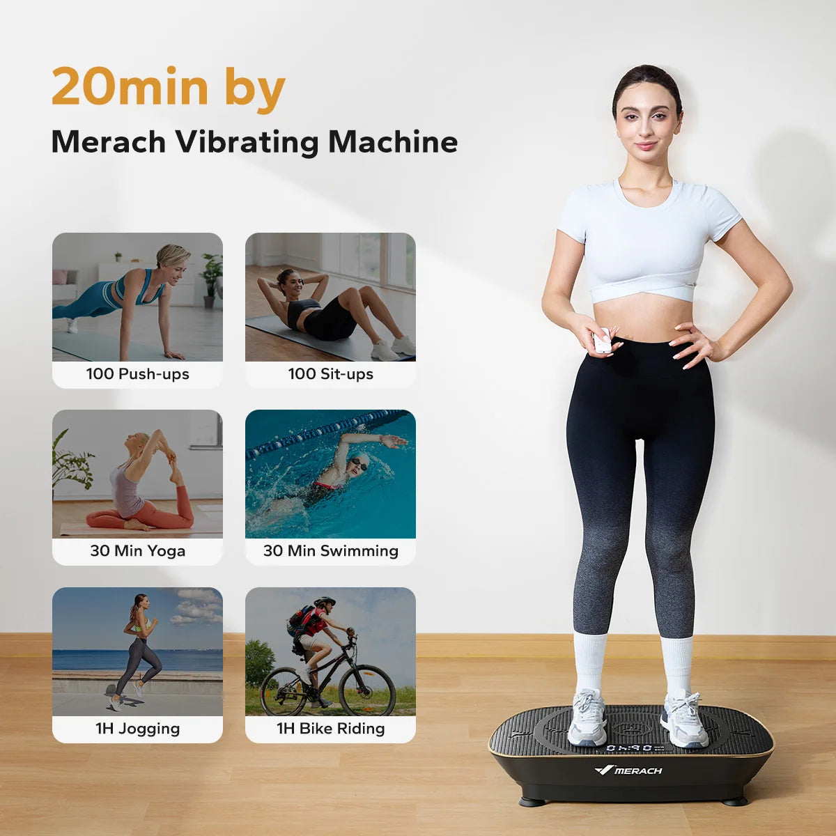 Merach Digital Vibration Plate Exercise Machine