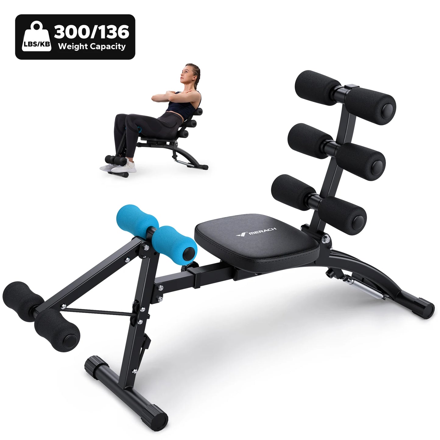 Merach Adjustable Ab Machine Workout Bench