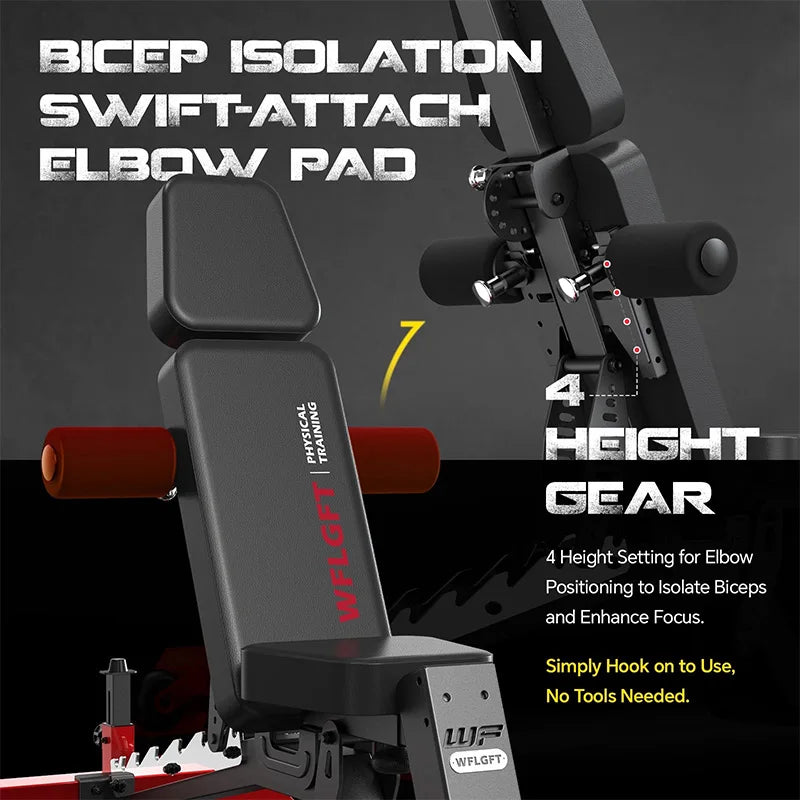 Pooboo Commercial Adjustable Weight Bench For Home Gym