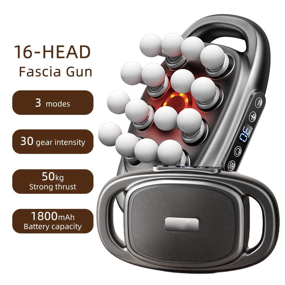 Foreverlily 16 Head Fascia Percussion Muscle Massage Gun