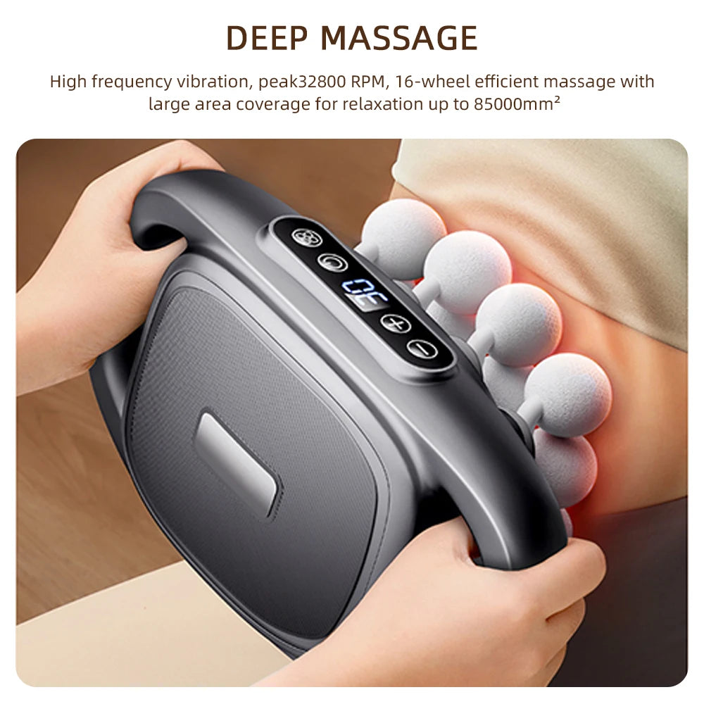 Foreverlily 16 Head Fascia Percussion Muscle Massage Gun