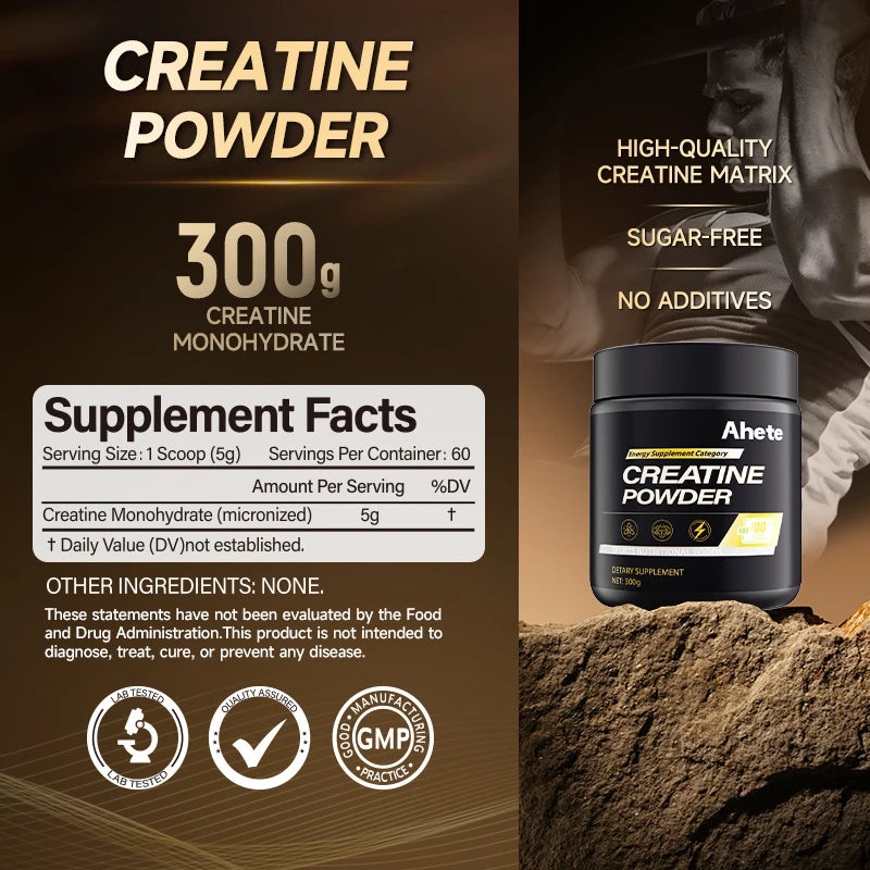 Ahete Fast Absorbing Creatine Powder Sugar Free Formula