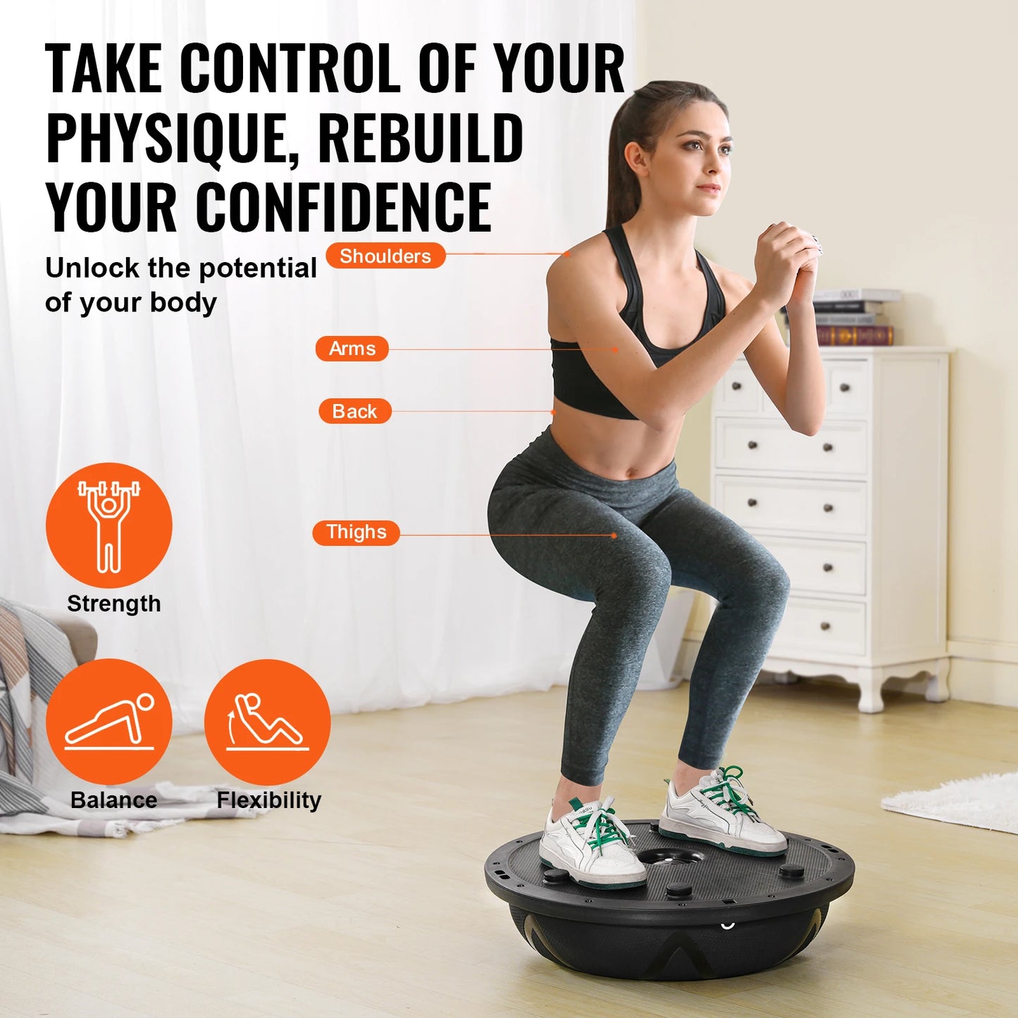 Premium Half Exercise Ball Trainer For Full Body Workouts