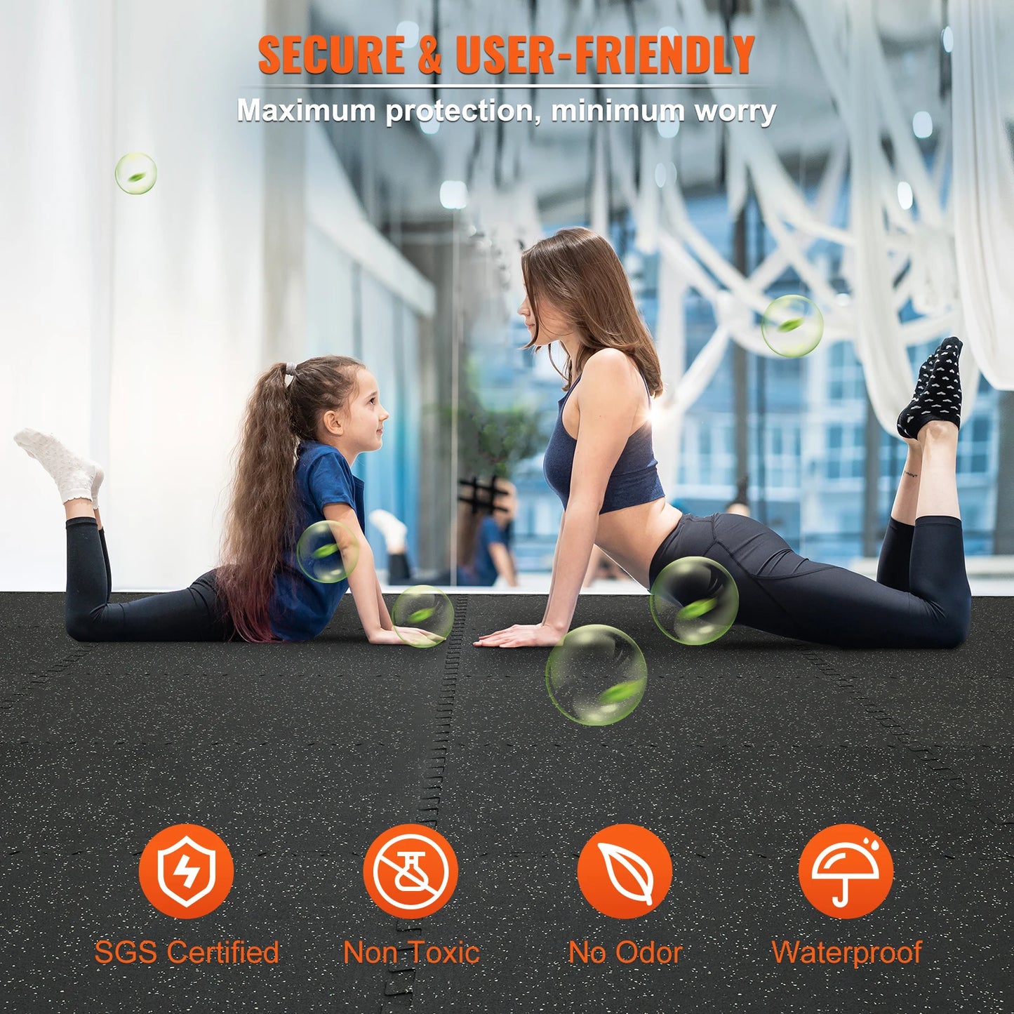 SucceBuy Interlocking Rubber EVA Foam Gym Floor Mats