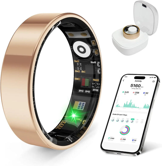 Smart Ring Health Tracker IP68 Waterproof For iOS Android