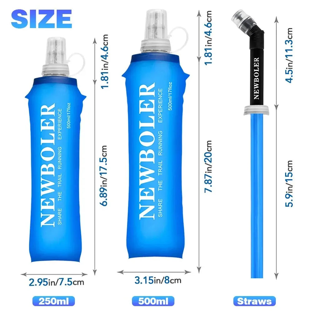 Newboler Tpu Folding Soft Water Bottle For Sports