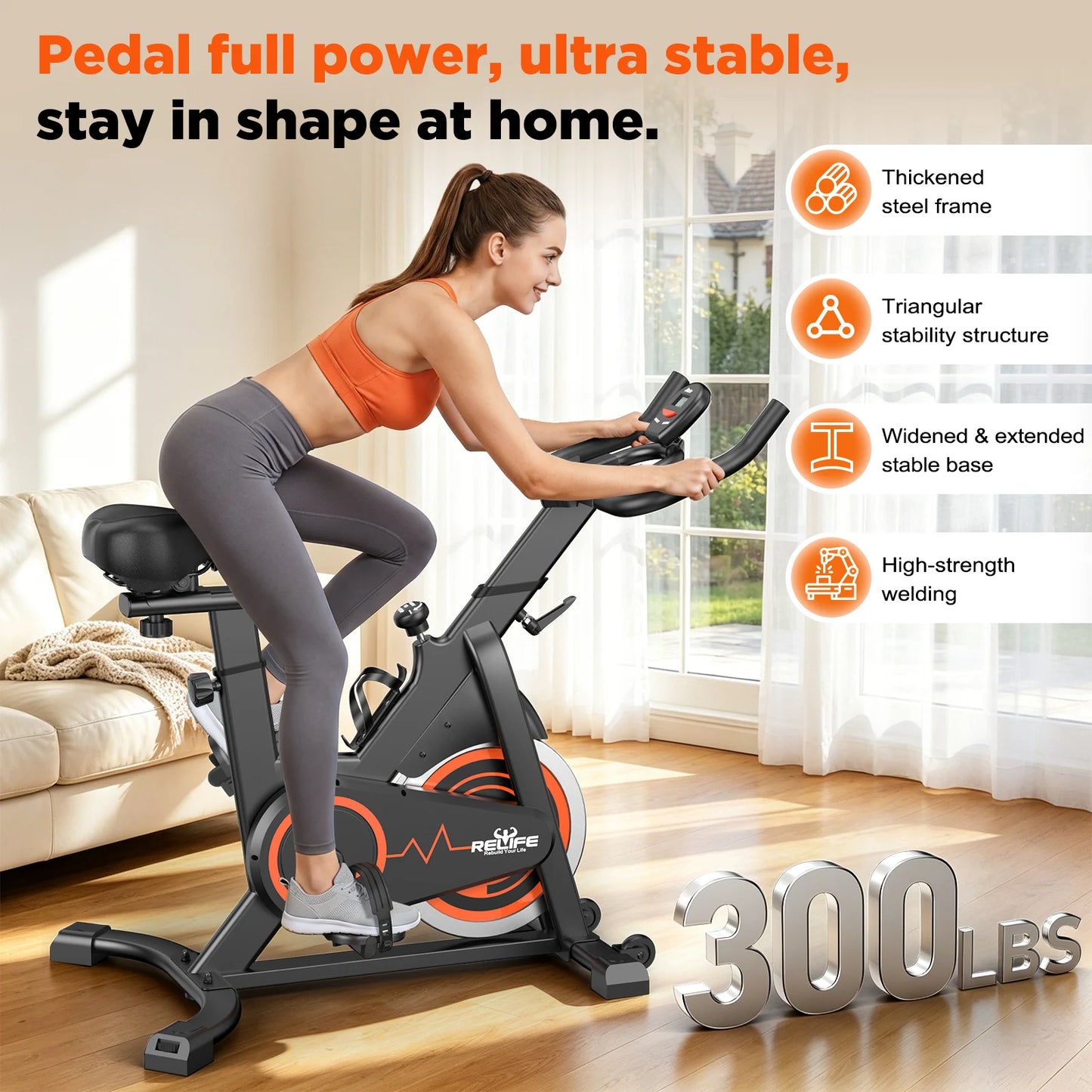 Relife Stationary Exercise Bike Indoor Cycling