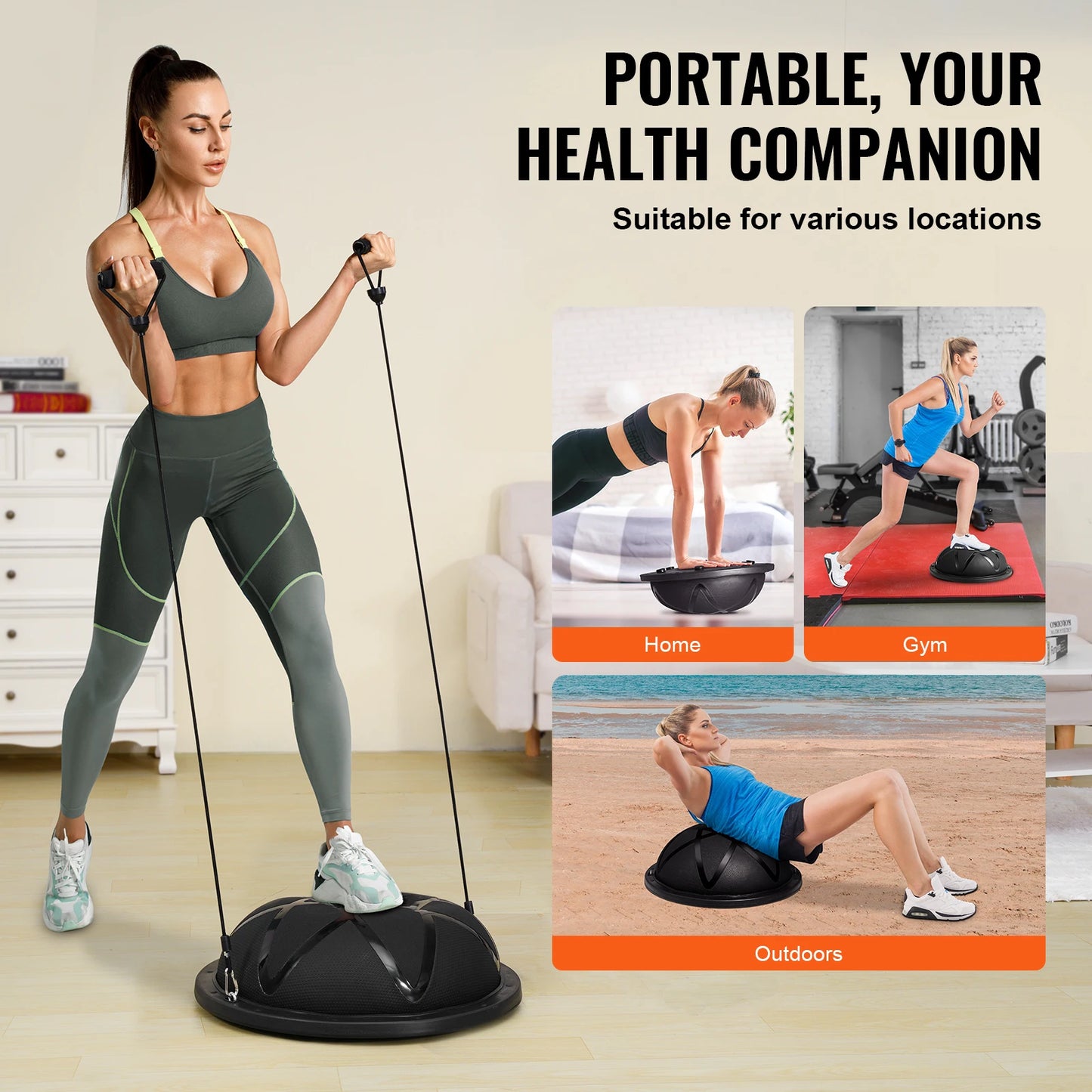 Premium Half Exercise Ball Trainer For Full Body Workouts