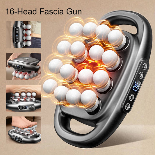 Foreverlily 16 Head Fascia Percussion Muscle Massage Gun