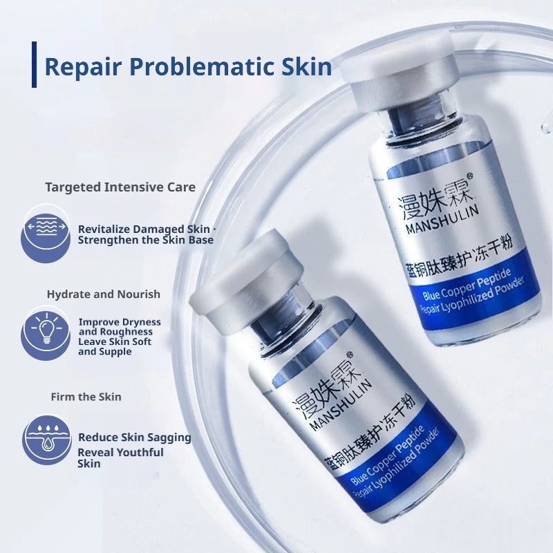 GHK Blue Copper Peptide Face Serum Improves Skin Repair