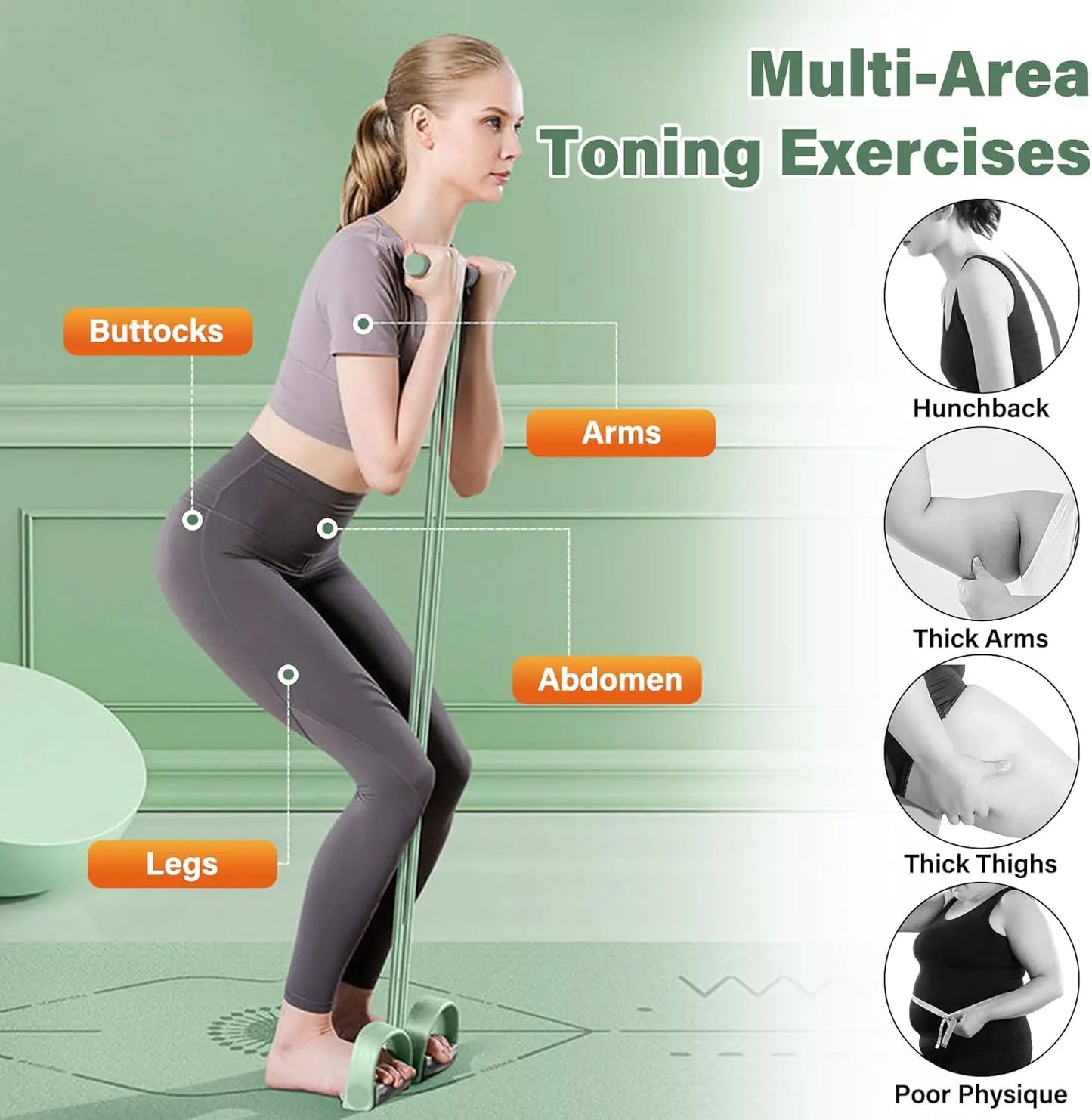 Natural Rubber Pedal Resistance Bands For Home Gym Fitness