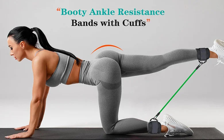 Elastic Resistance Ankle Bands Set For Leg Glute Training