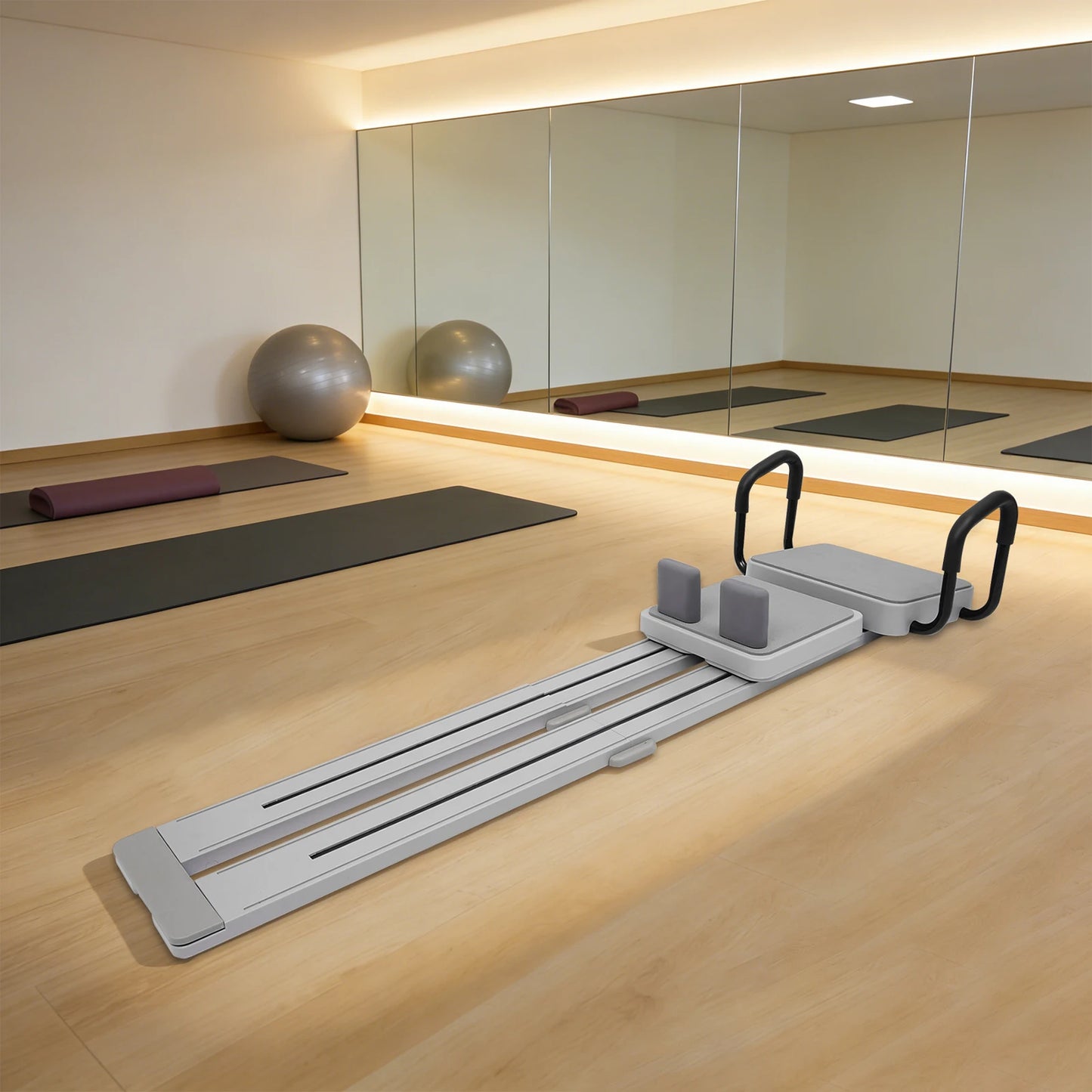 Multi-Functional 4-in-1 Pilates Ski Machine With Rotating Rails