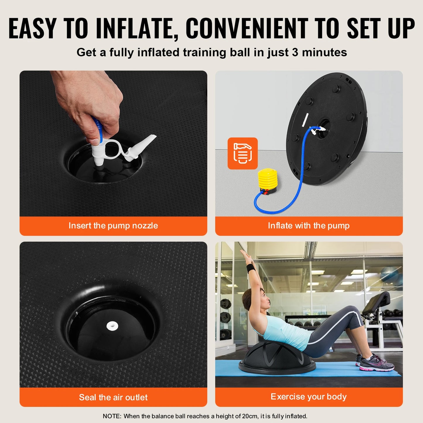 Premium Half Exercise Ball Trainer For Full Body Workouts