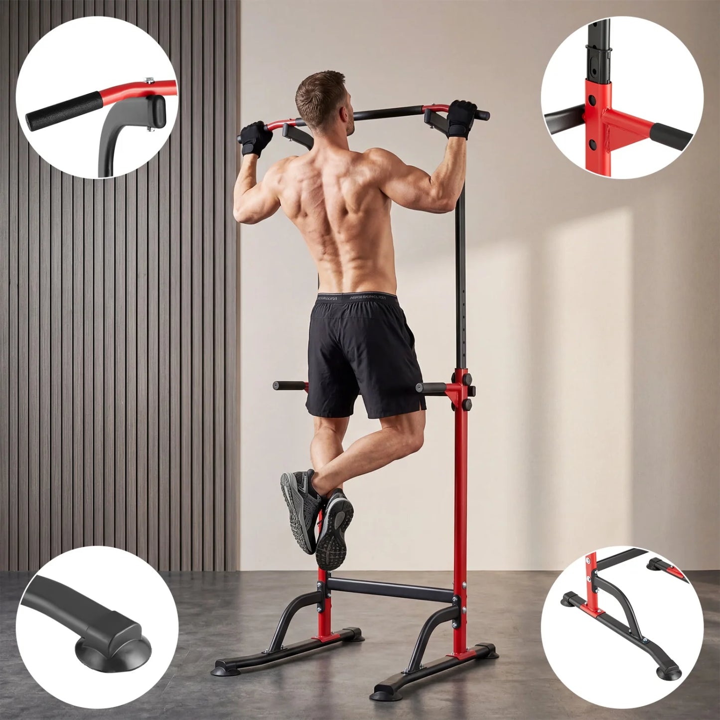 HiMISS Power Tower Pull Up Dip Station
