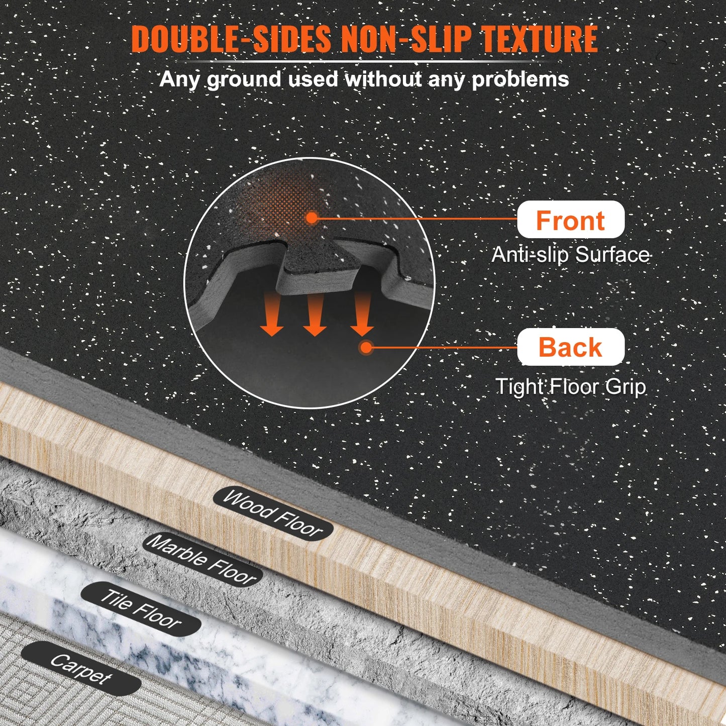 SucceBuy Interlocking Rubber EVA Foam Gym Floor Mats