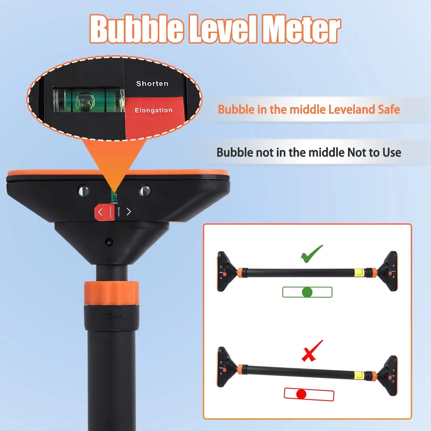 Twister.Ck Adjustable Pull Up Bar With Level Gauge