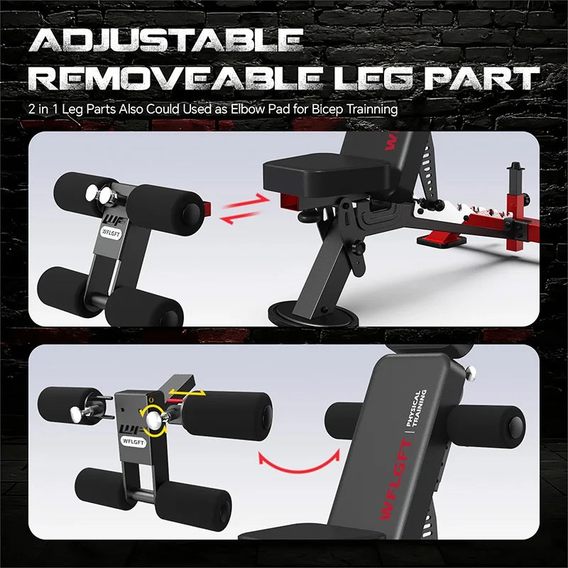 Pooboo Commercial Adjustable Weight Bench For Home Gym