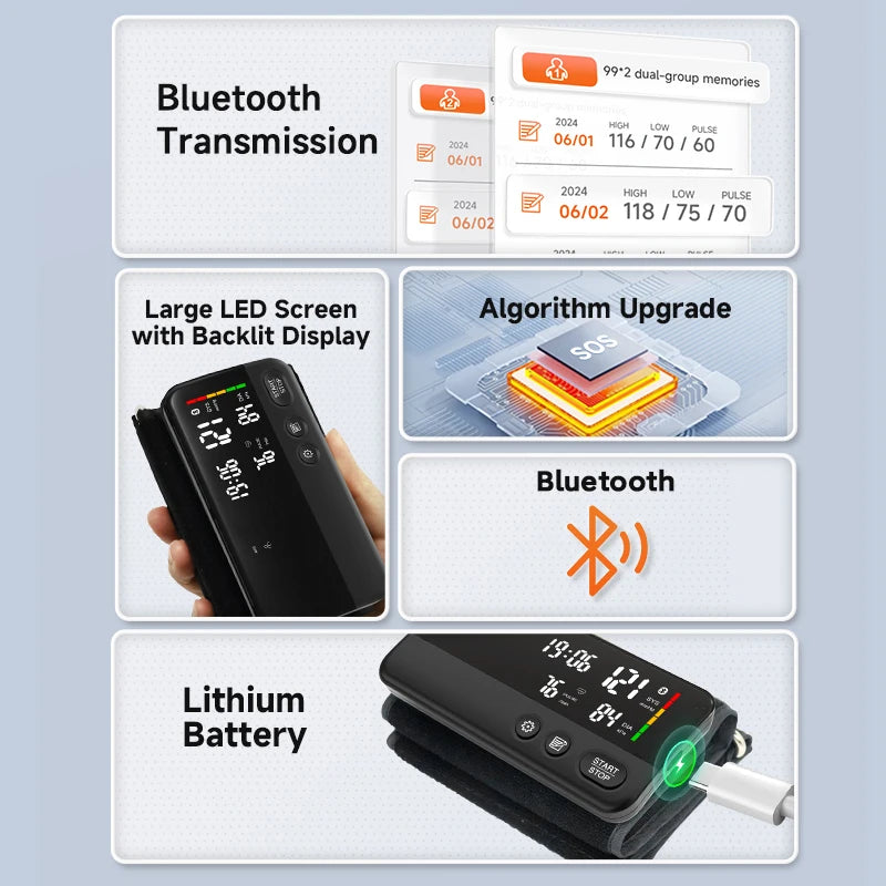 Schbit Bluetooth Upper Arm Blood Pressure Monitor