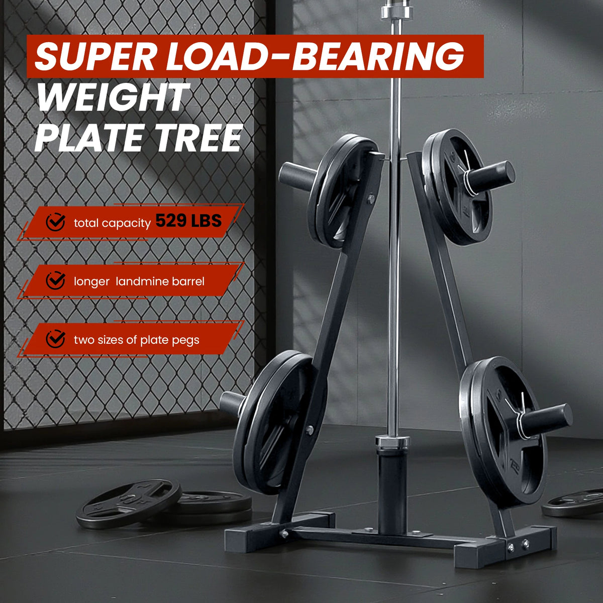 Airhot Heavy Duty Barbell Plate Storage Rack