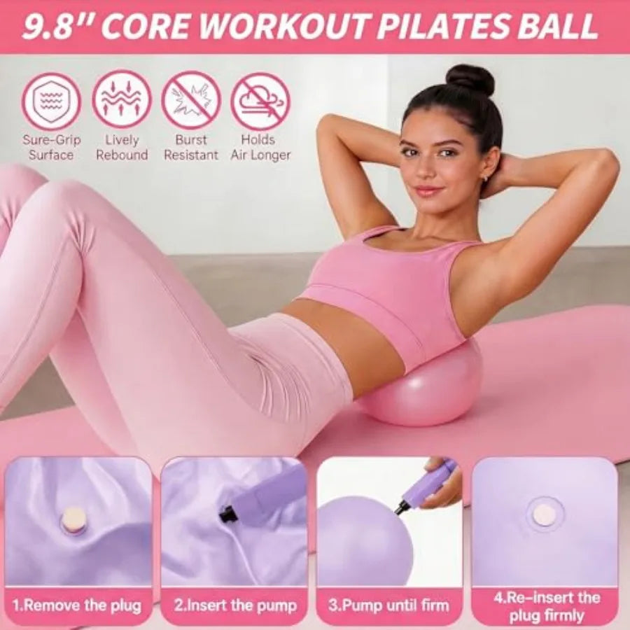 Pilates Circle Kit 18 Piece Home Exercise Set With Ring