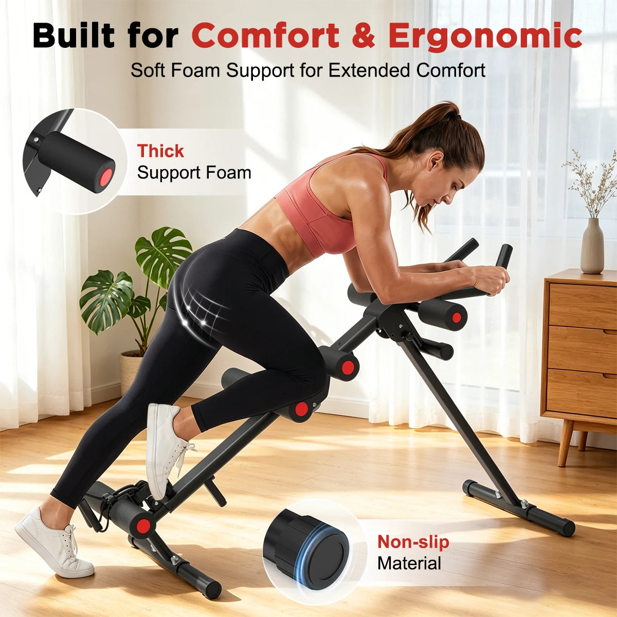 5 In 1 Adjustable Ab Trainer With Resistance Bands