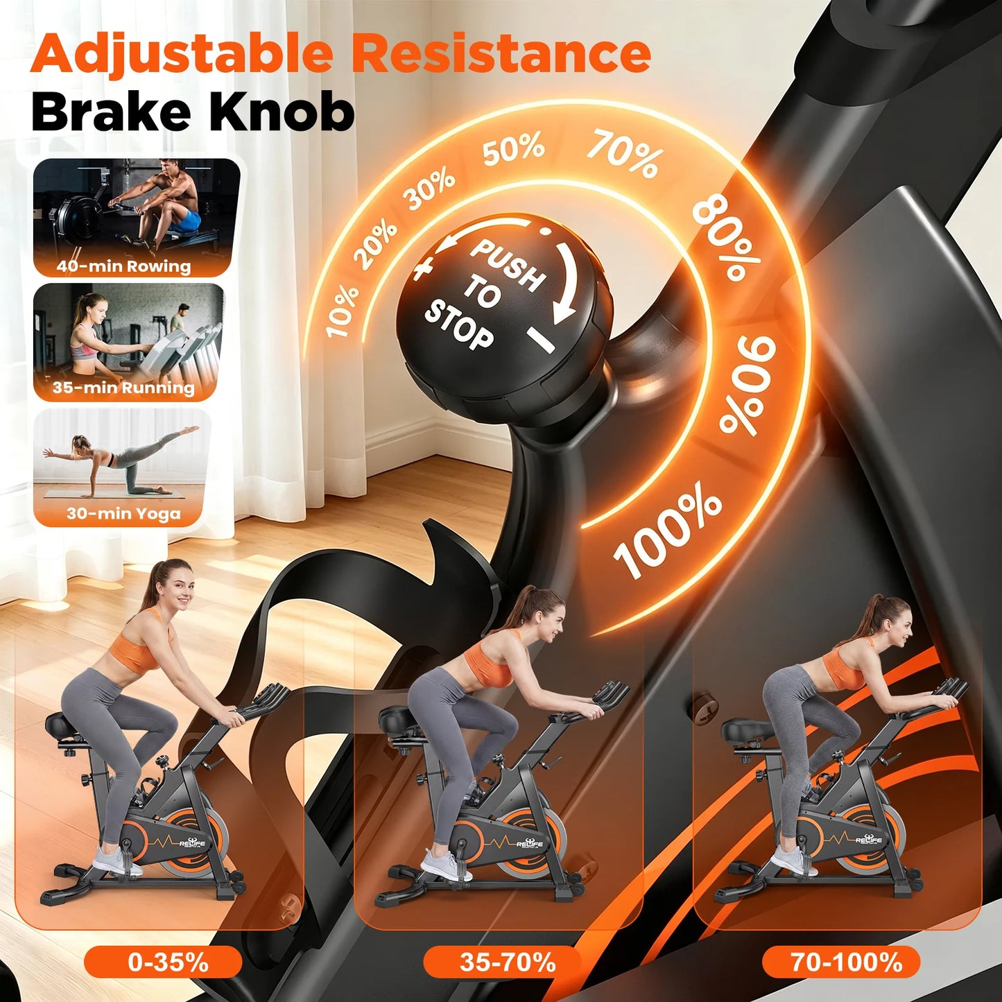 Relife Stationary Exercise Bike Indoor Cycling