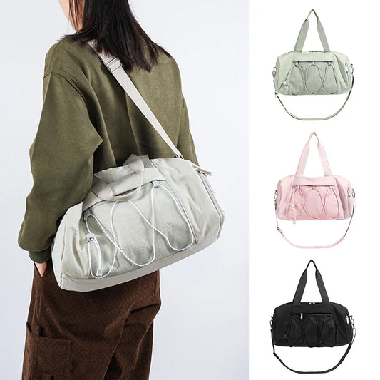 Scione Women's Fitness Handbag Gym Tote With Shoe Pocket