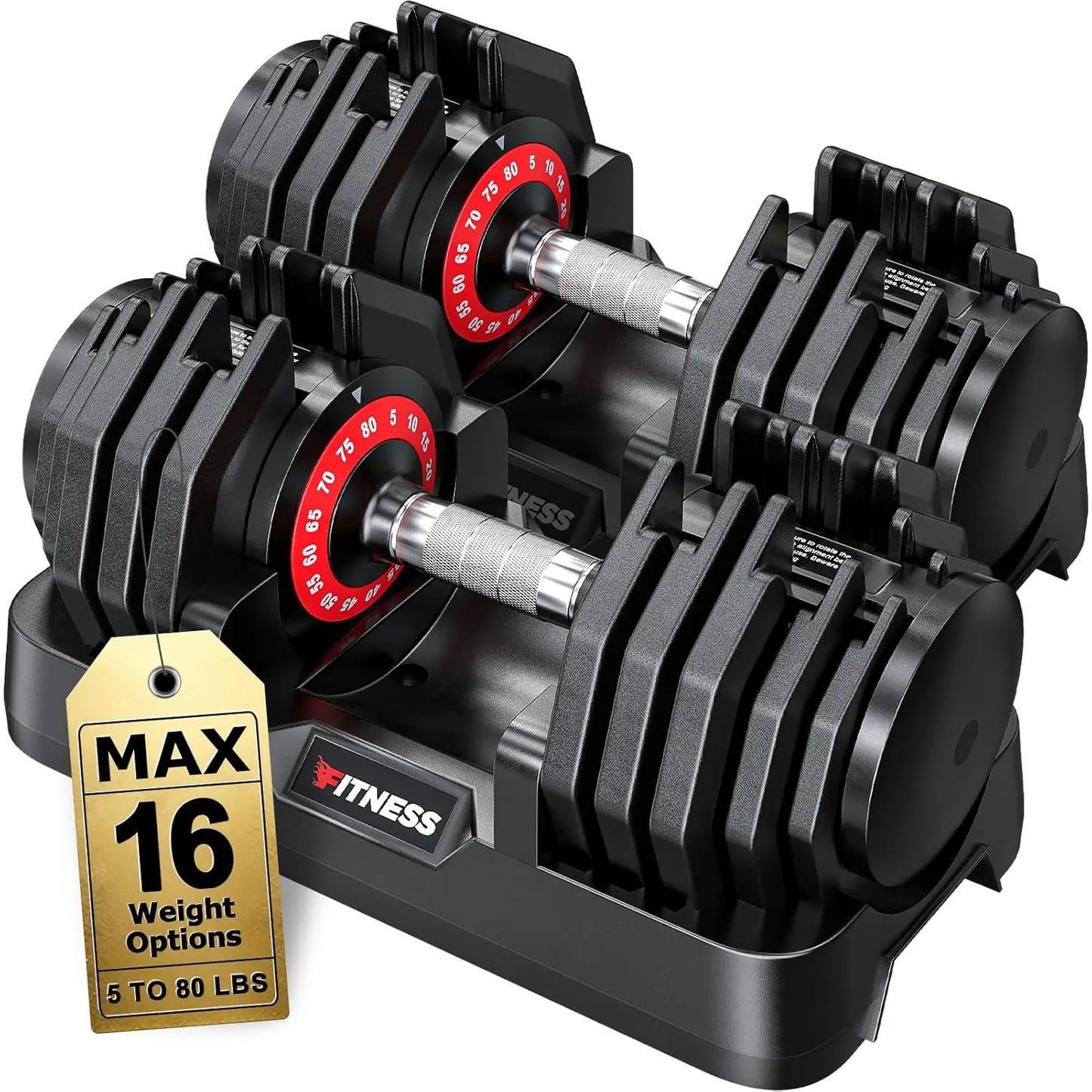 Adjustable Dumbbells Set 2 Quick Lock 55 Lbs Home Training