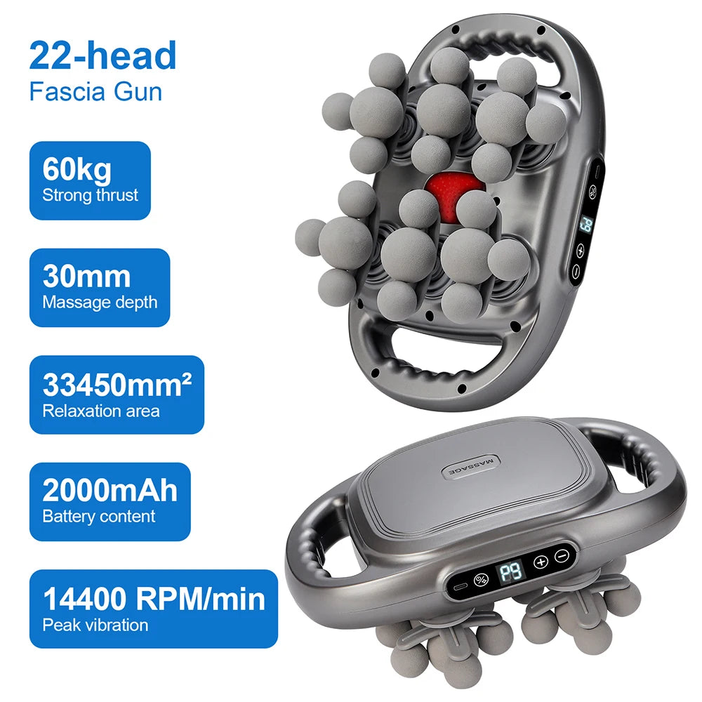 Foreverlily 16 Head Fascia Percussion Muscle Massage Gun