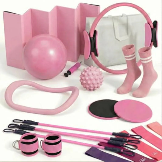 Pilates Circle Kit 18 Piece Home Exercise Set With Ring