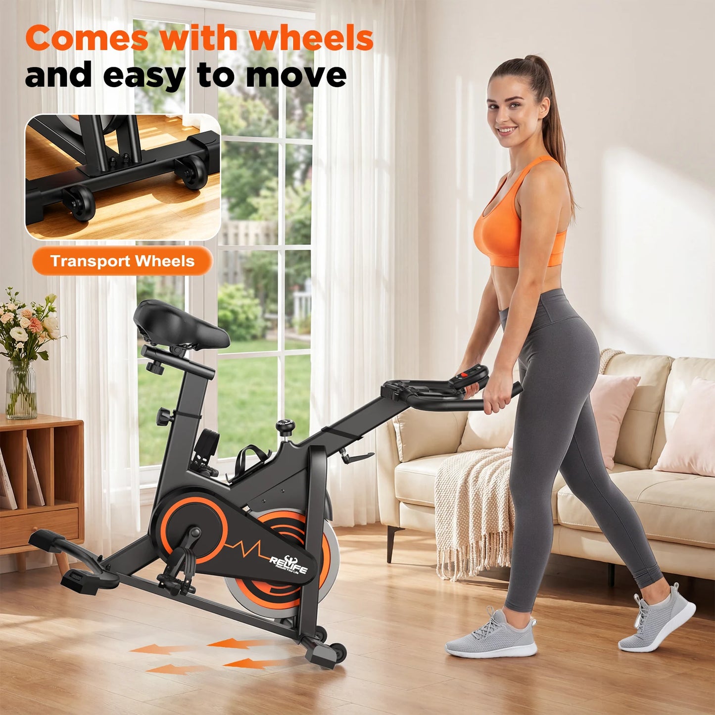 Relife Stationary Exercise Bike Indoor Cycling