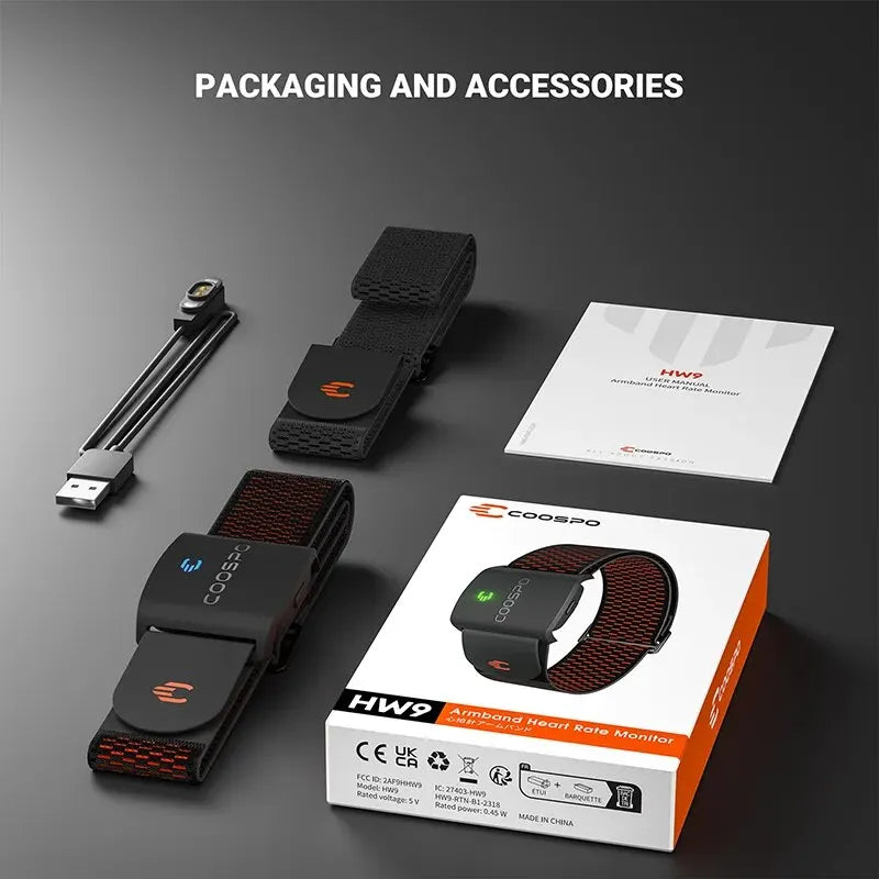 COOSPO HW9 Armband Heart Rate Monitor With HR Zones