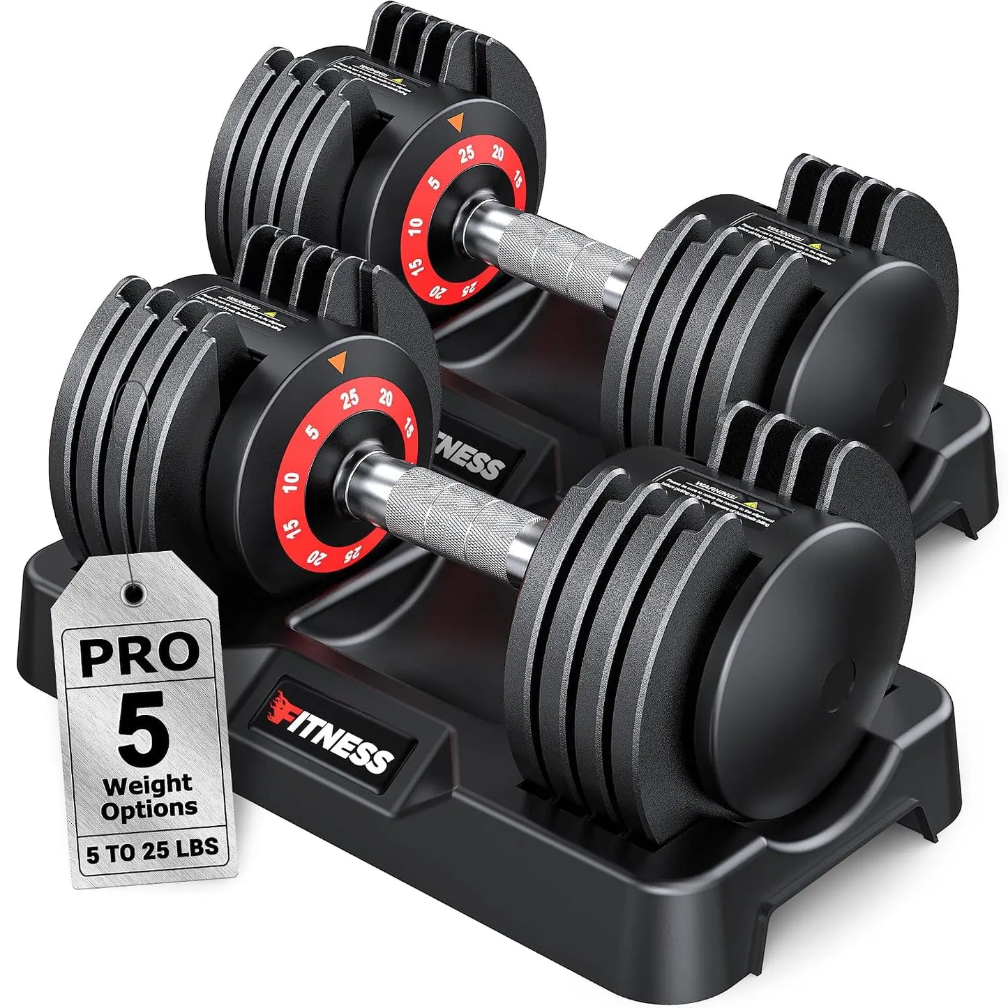 Adjustable Dumbbells Set 2 Quick Lock 55 Lbs Home Training