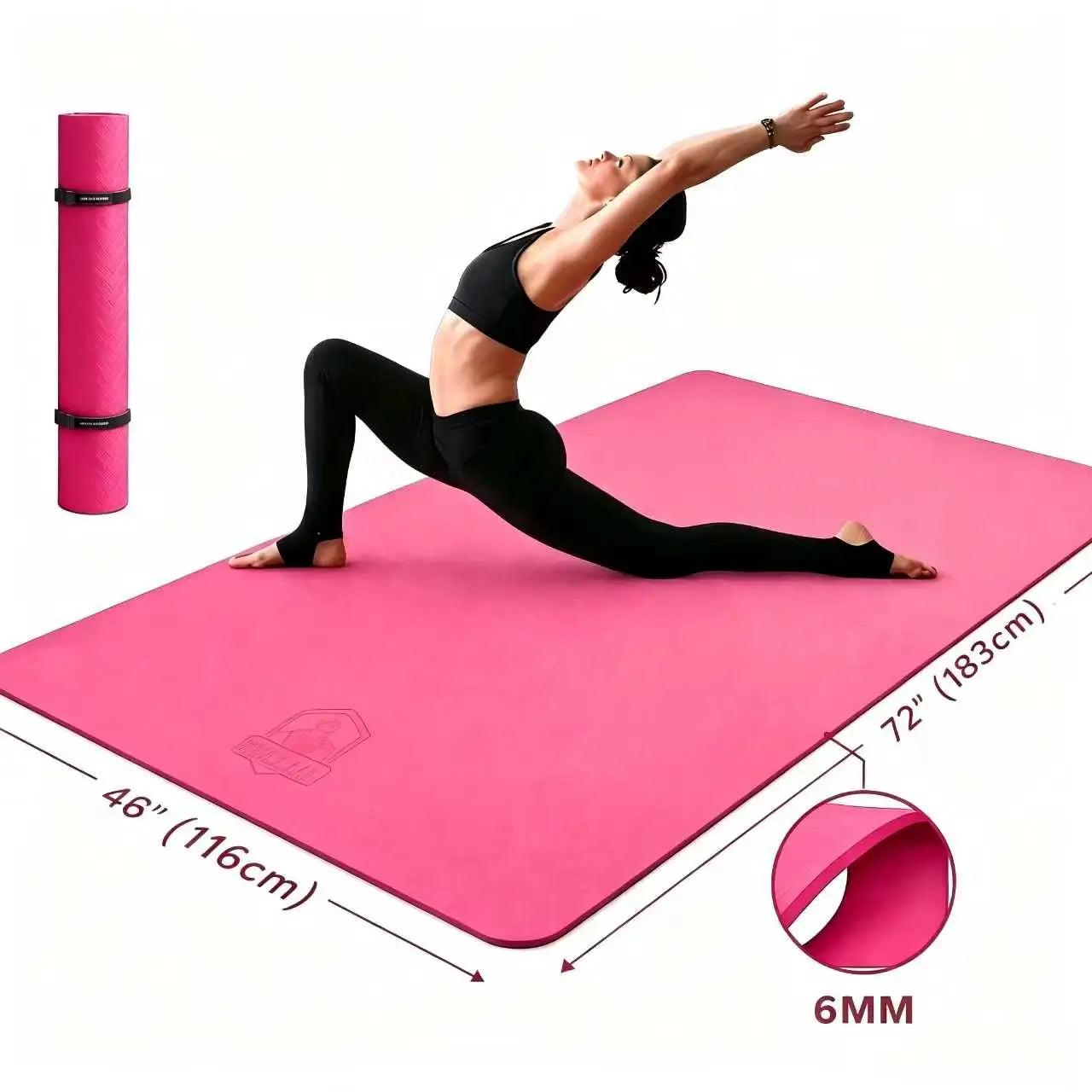 Hapbear Yoga Mat Non Slip TPE Eco Friendly Portable