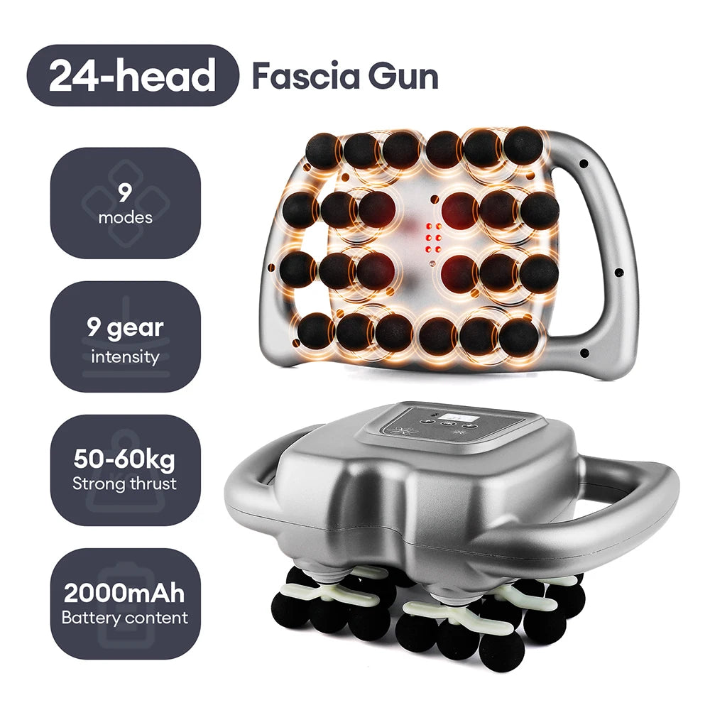 Foreverlily 16 Head Fascia Percussion Muscle Massage Gun