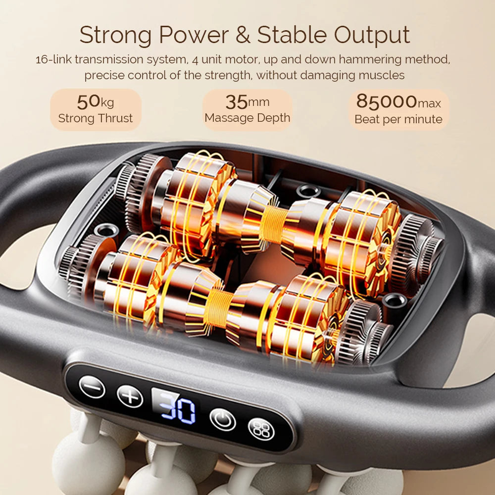 Foreverlily 16 Head Fascia Percussion Muscle Massage Gun